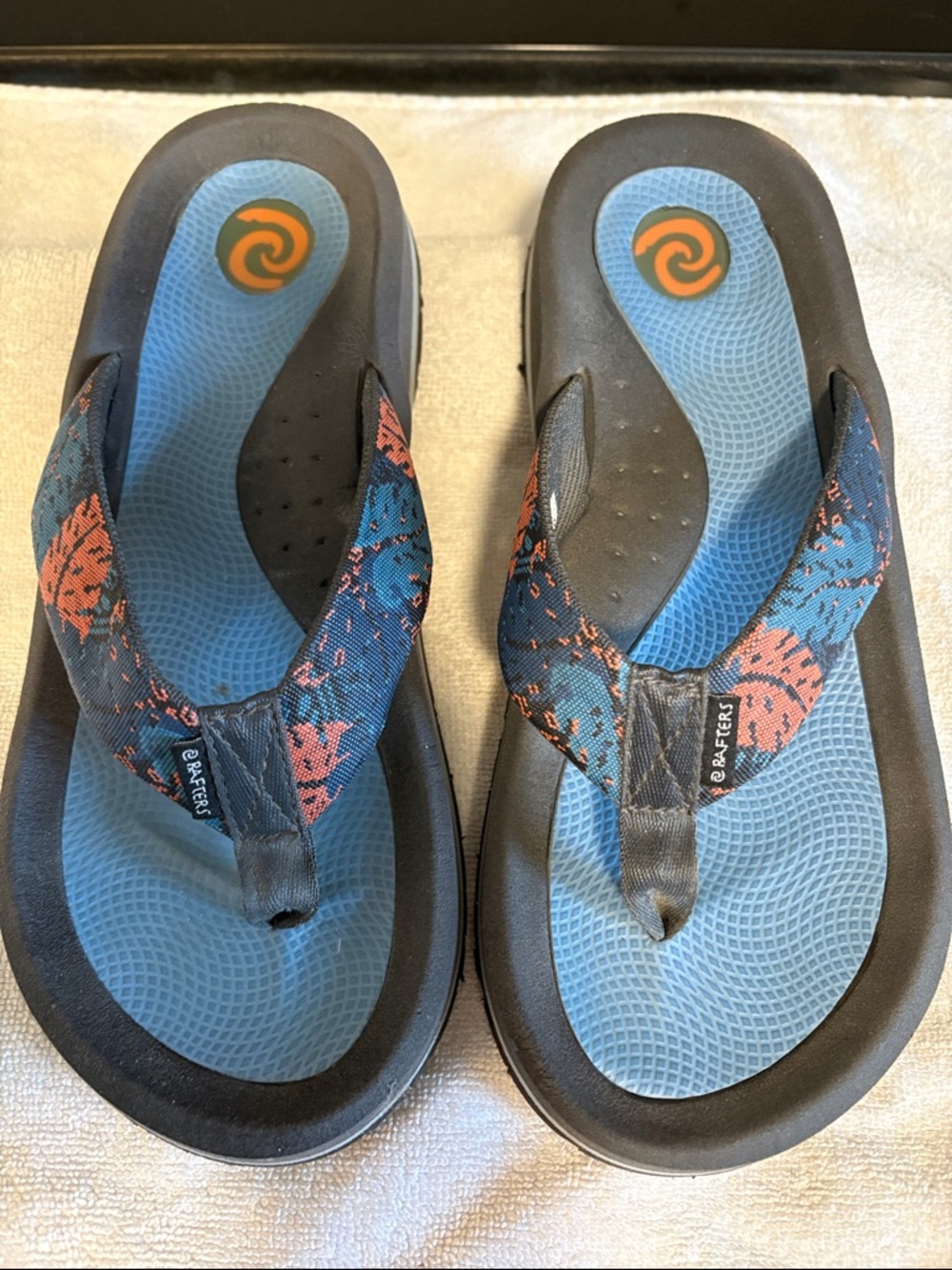 Rafter’s Woman’s Flip Flops Tropical Strap Sz 7